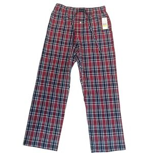 Tommy Hilfiger Tartan Plaid Red Cozy Lounge Pants Mens Size M Holiday‎ Hygge NWT